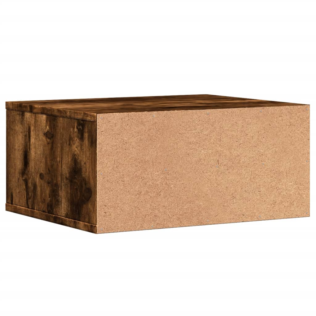 Printer Stand Smoked Oak Finish 49 X 40 X 22.5 Cm Engineered Wood