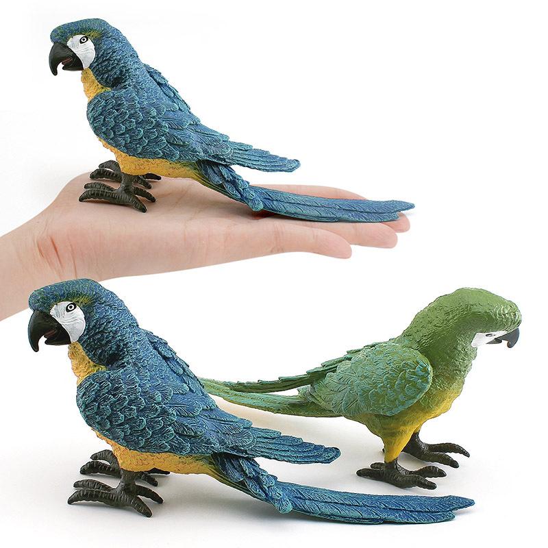 Simulation Forest Bird Bird Animal Model Parrot Static Solid Pet Bird Ornament Decorative Toy