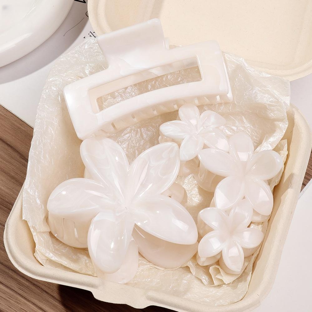 3Pcs Marble Flower Hair Clips Crab Vacation Bohemia Egg Women Hair Claws Barrettes Girls Large Hairpins Hair Accessories
