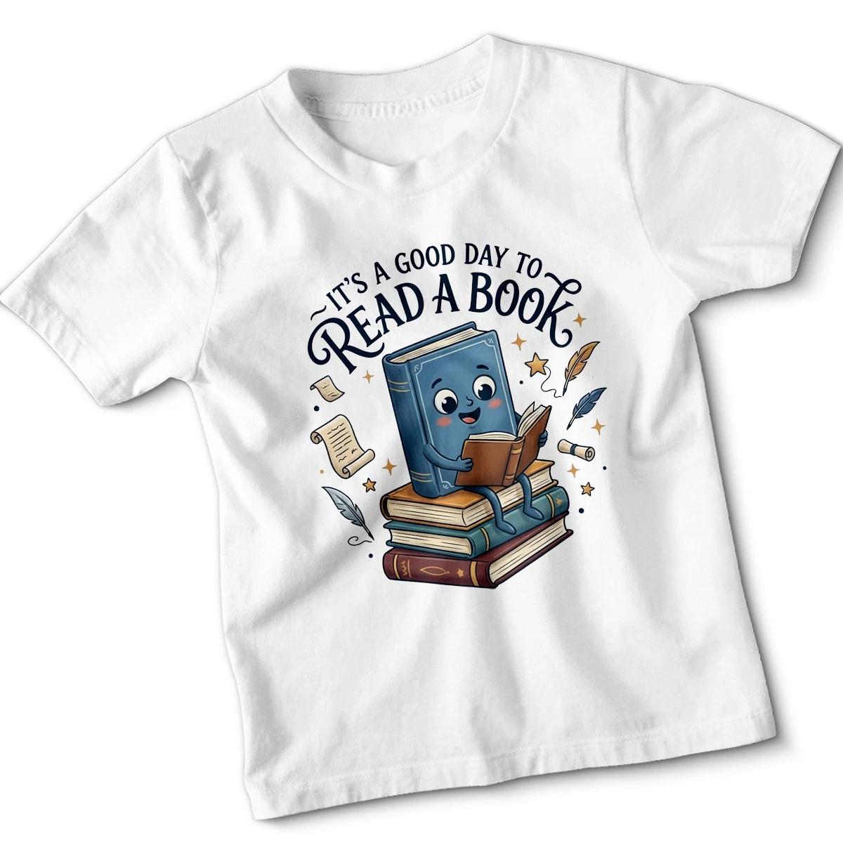Its A Good Day To Read A Book Reading Hobbies Kids Graphic T-Shirt 100
