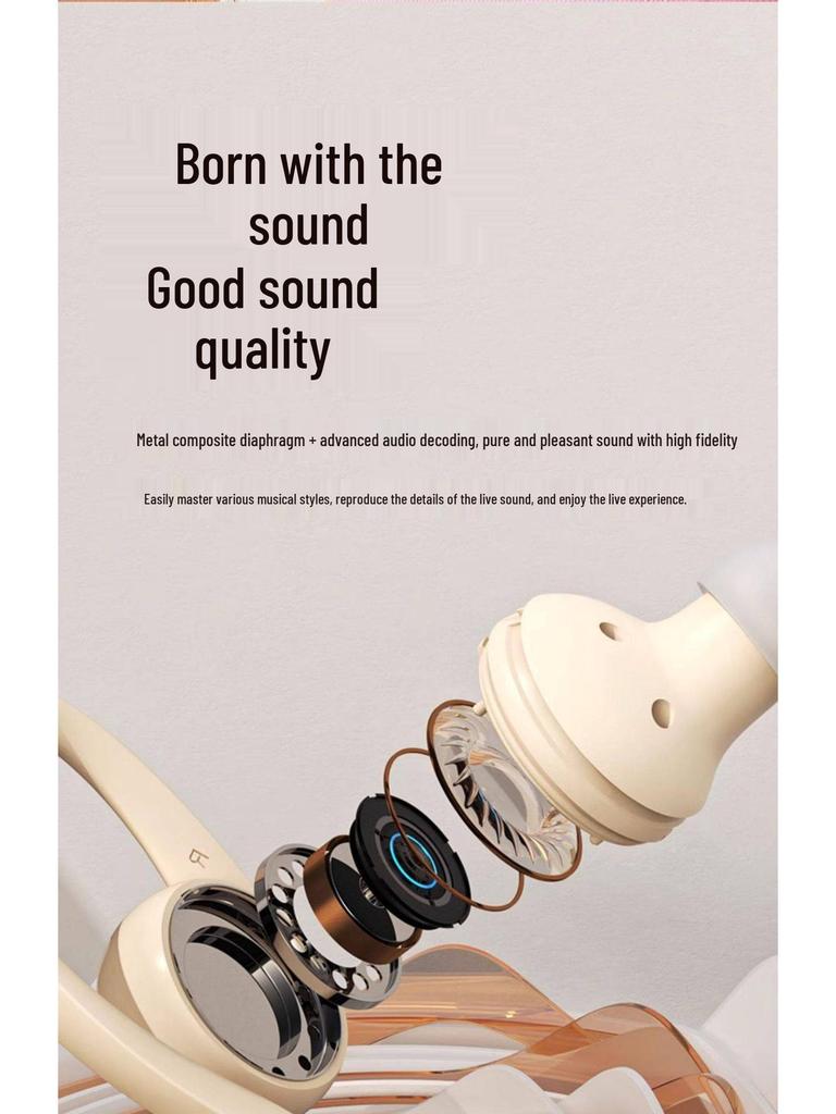 2024 New Wireless Sport Ear-hook Bluetooth Headphones: Ultra-Long Battery Life, Noise Cancelling, In-Ear Design for Men and Women