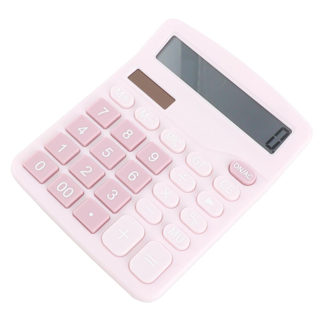 12 Digit Calculator Solar Powered Multifunctional Portable Desk Electronic Calculator for Students