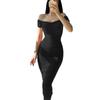 Sexy, elegantes Midikleid mit One-Shoulder-Rüstung für Damen