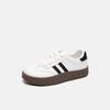 Aokang Women's Black & White Round Toe Sneakers