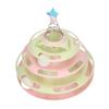 Cat Turntable Toy Relieve Boredom Interactive 4 Level Turntable Cat Toy Balls with Spring Star for