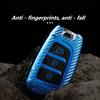 Carbon Fiber TPU Car Flip Key Case Cover for Hyundai Elantra Solaris Tucson I30 I35 I40 KONA Genesis Santa Fe Azera Holder Shell