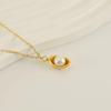 New Women's 18K Gold-Plated Pearl Necklace - Stainless Steel, Fashionable Titanium Clavicle Chain Design
