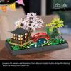 Japanese Zen Gardens and Meditation Cherry Blossom Garden Pavilion Bridge Mini Building Blocks Set Bonsai Trees Building Set for Adults and Kids Toy