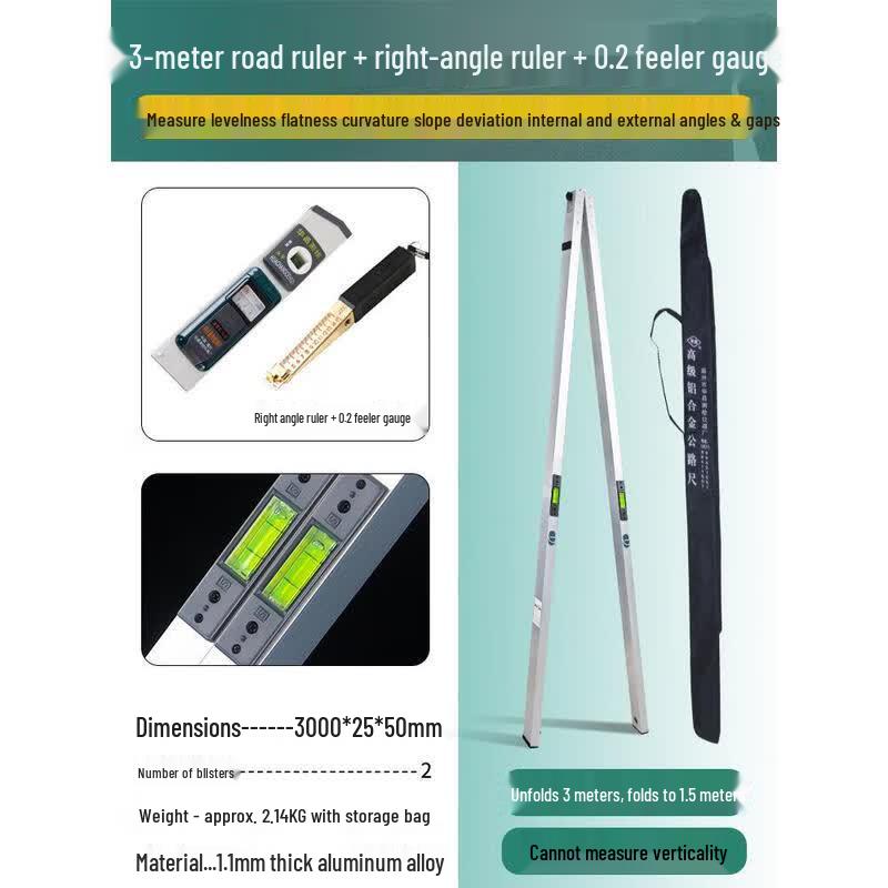 Feifeng 3-Meter Folding Aluminum Flatness Ruler