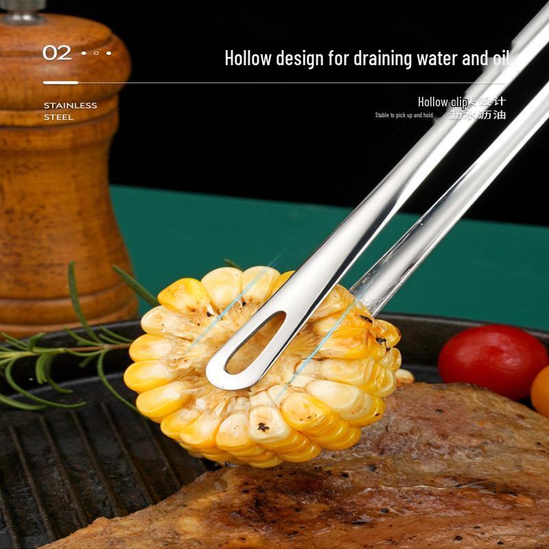 Abdo Large Stainless Steel Food Tongs Set (3-Pack)