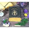 Tree of Life Leather Grimoire Journal: Blank Book of Shadows
