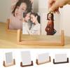 Transparent Wood Pictures Frame U Shape Photo Protection Display Rack Photo Holder