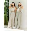 ANTA Women's Ice Silk Slit Wide-Leg Sports Pants