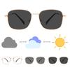 Square Metal Photochromic Anti Radiation Eyeglass For Woman Men Photochromic Sunglasses Anti Blue Light Eye Protection Glasses