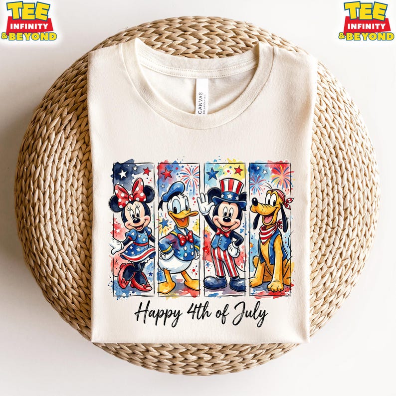 Disney Mickey And Friends Happy 4th Of July T-Shirt, Magical Disney Independence Day Shirt, Patriotic Mickey Family Matching Trip 2026 Shirt 150