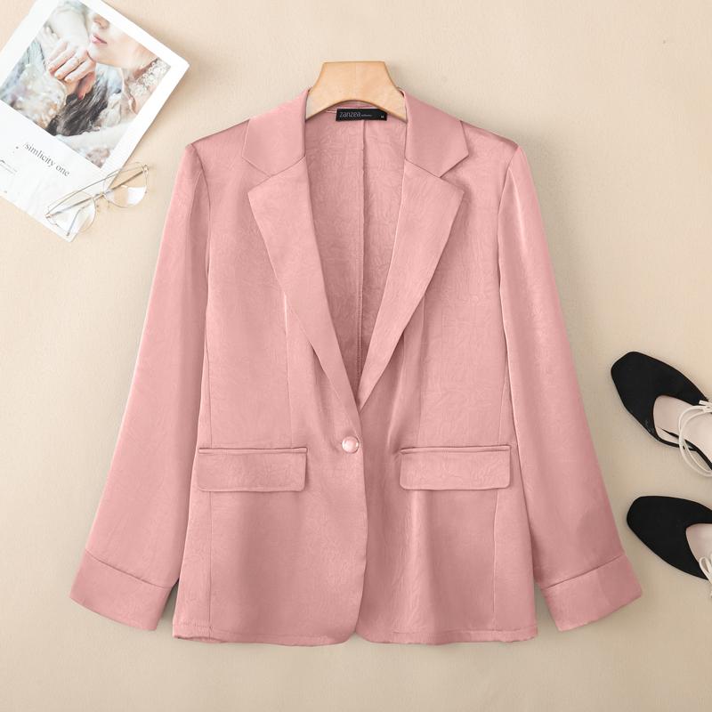 ZANZEA Women Casual Turn Down Collar Loose Thin Cardigan Tops
