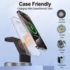 Desktop Travel 3 in 1 Magnetic Wireless Charger Fast Charging Station For Magsafe iPhone 16-12 Pro Max iWatch 10 SE AirPods Pro