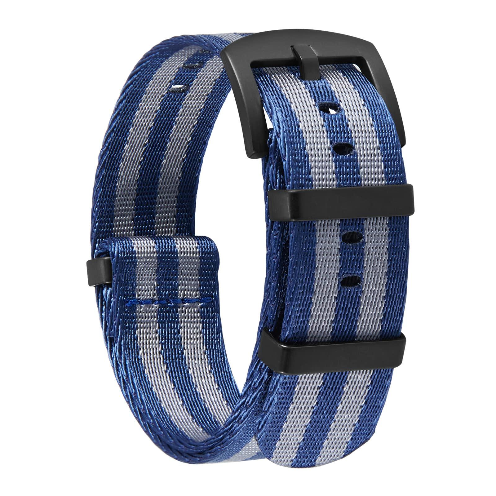 

BINLUN Watch Strap Nylon Thick, 0.7 inch (18 mm), 0.8 inch (20 mm), 0.9