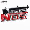 Car Styling Universal 3D Metal Chrome Zinc Alloy Emblem NOS Nitrogen Car Body Badge Sticker Decal Auto Accessory