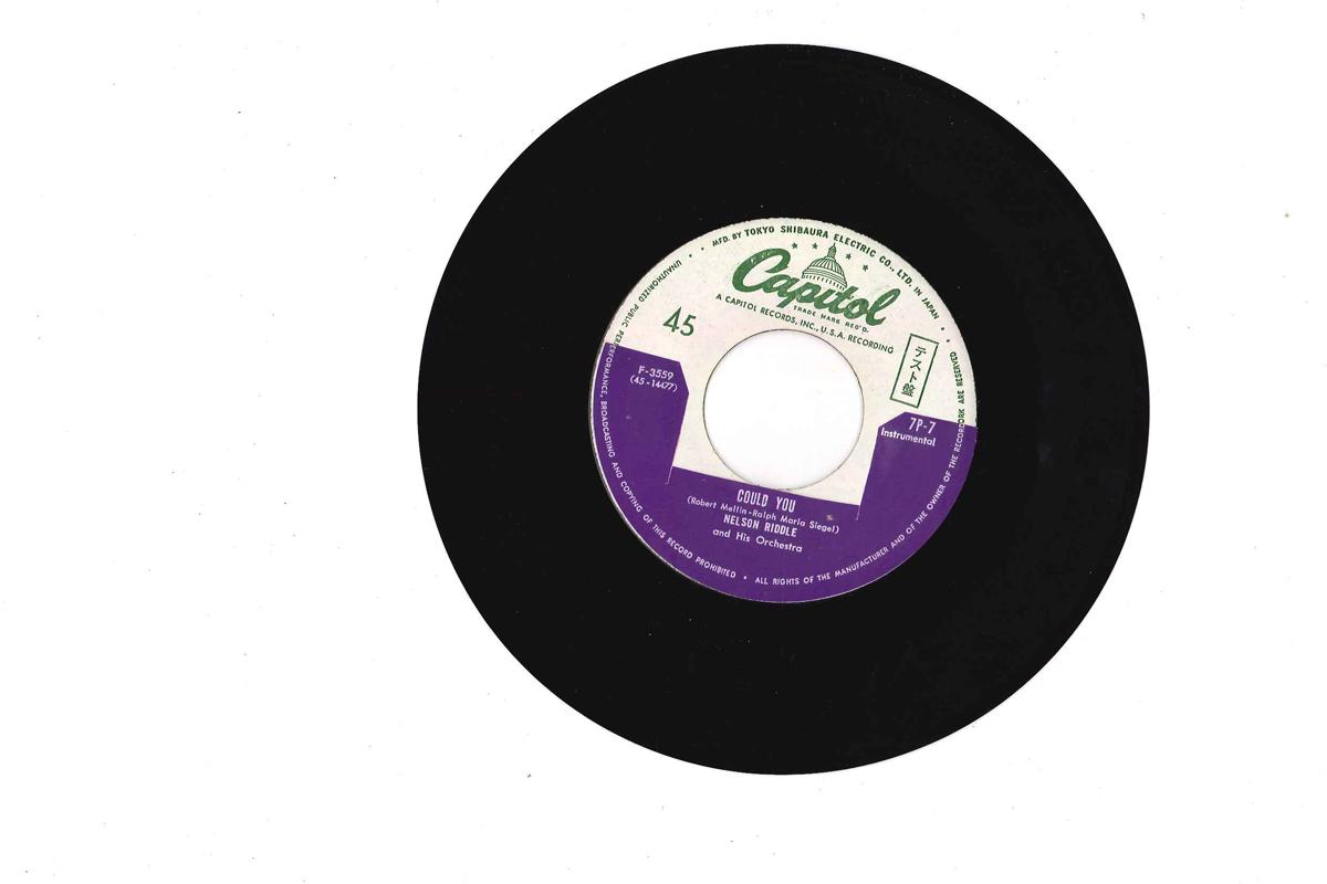 

7inch Record NELSON RIDDLE - Could You / Farmer s Tango F3559PROMO CAPITOL Japan Pop Used