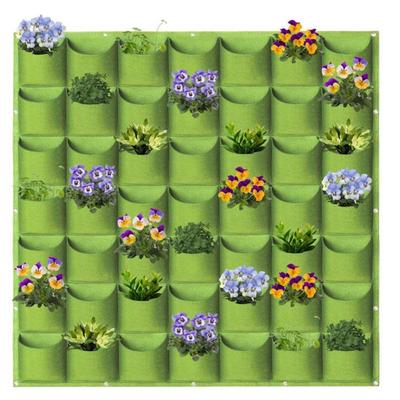 Decorative Vertical Garden Solutions Hanging Felt Grow Bags for Indoor Use