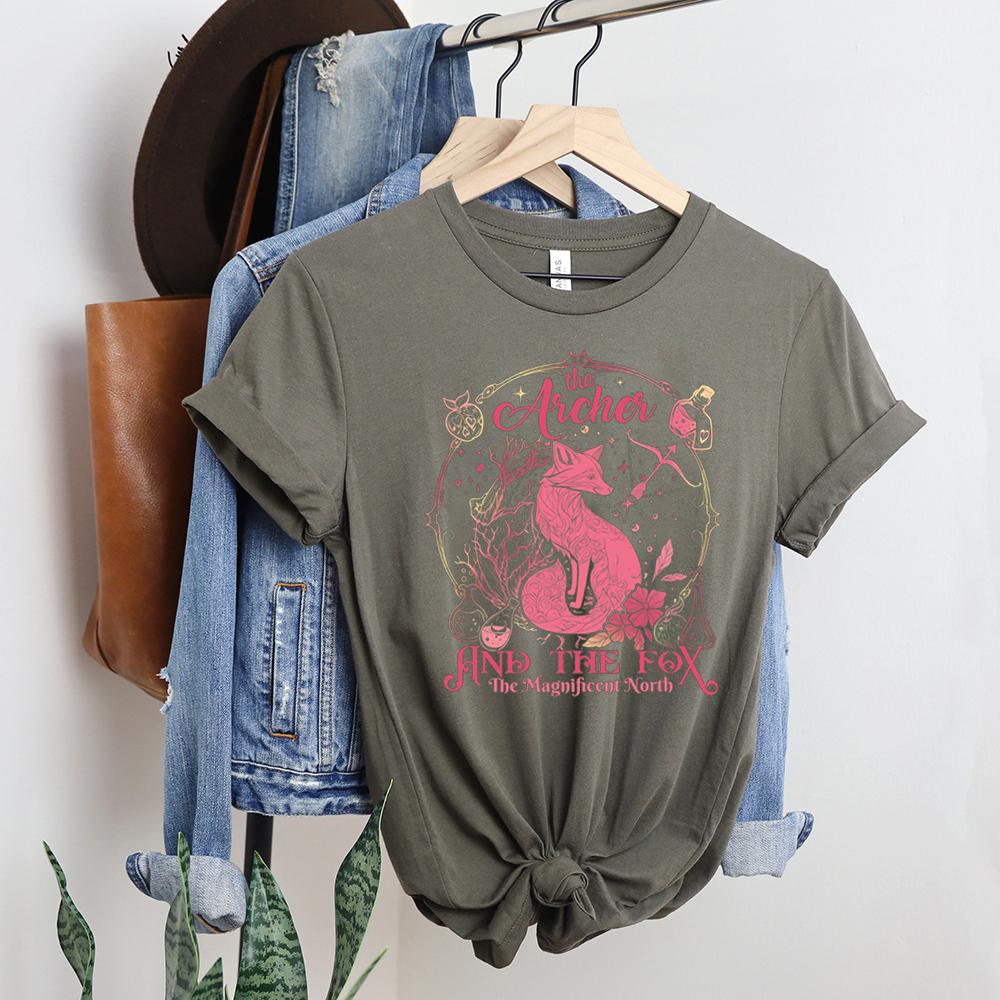 The Archer and The Fox Comfort TShirt Cute Fantasy Books Jumper Shirts Gift For Readers Hookish Bookworm Tee Y2K Top Streetwear