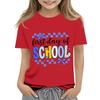 Children's Casual and Fashionable Round-Neck Printed Short-Sleeve Top for Back-to-School