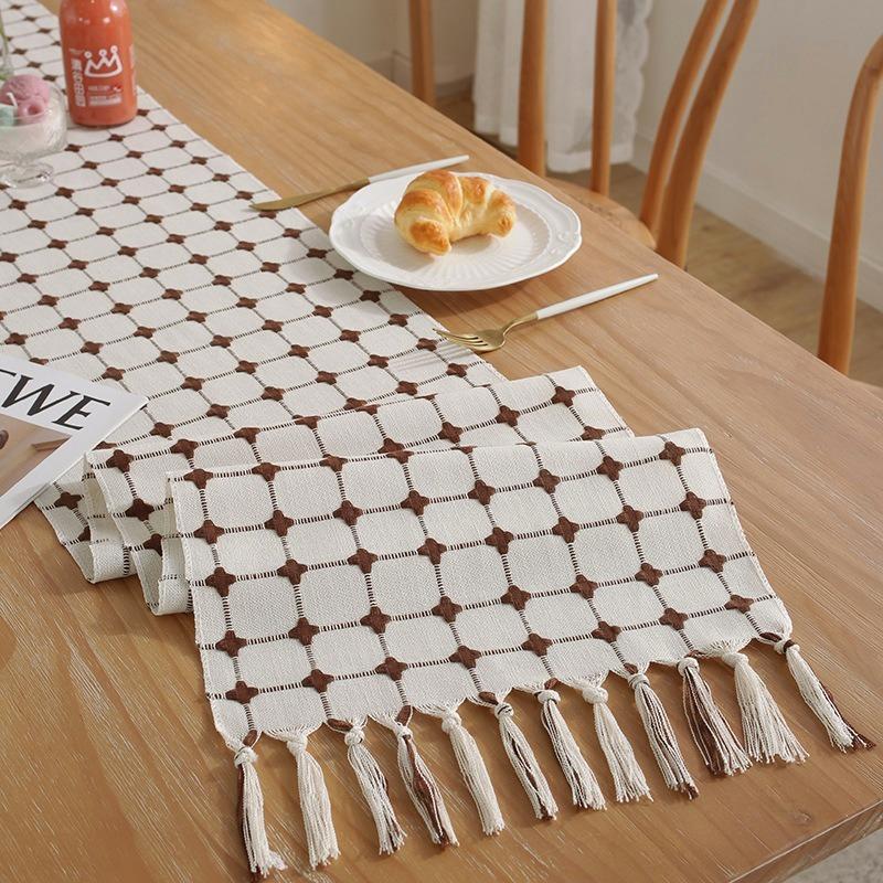 Бохо Фетровая дорожка для стола Декор для обеденного стола Натуральный свадебный домашний — фото 11