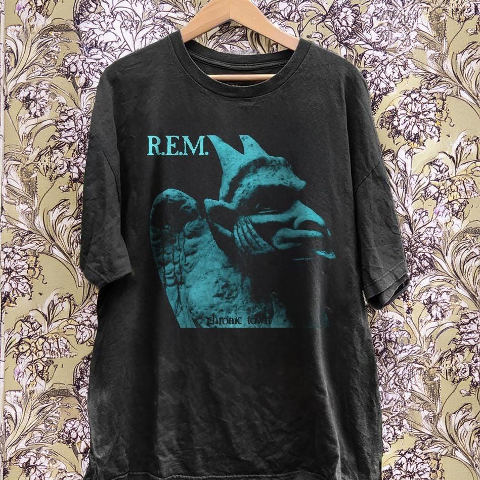 New REM R.E.M Chronic Town Album Unisex T Shirt Retro Unisex T-Shirt Size S-5XL XXL