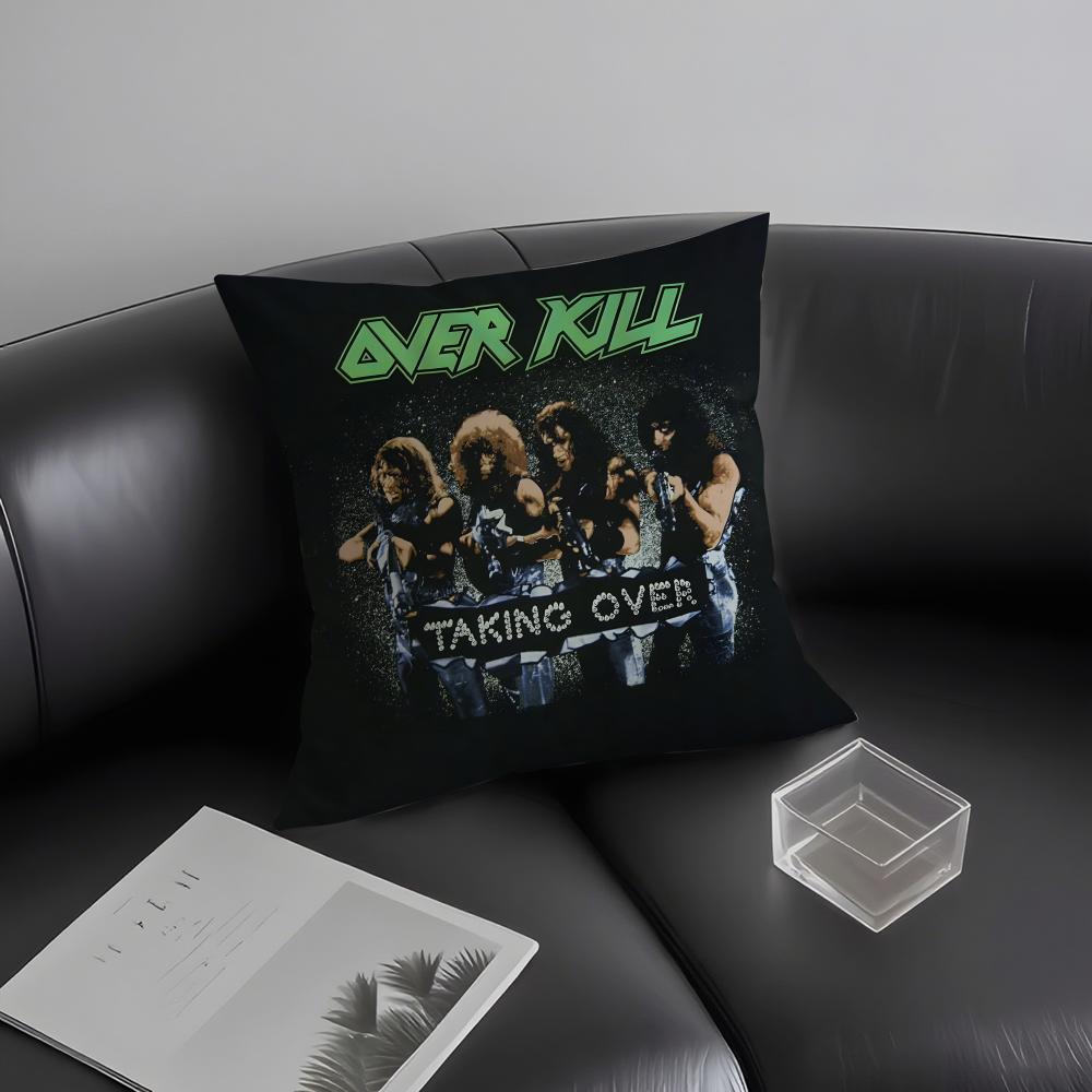 O-Overkill Band Cushion Cover Pillowcase Ultra Soft Skin Friendly Fabric Cloud Like Comfort & Concealed Zipper