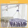 Compact Plastic Clothes Hanger Rack With 24 Clips Ideal For Small Spaces And Balconies