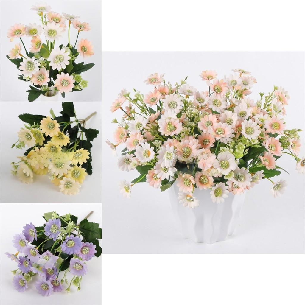 Small Fresh Daisy Artificial Flower Wedding Pathway Handheld Bouquet For Living Room Decor