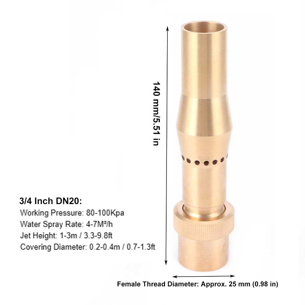 1/2 Inch DN15 Landscape Nozzle 1 Inch DN25 Bubbling Spray Head  Landscape Fountain Project