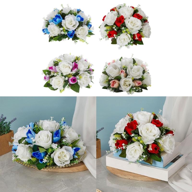 Artificial Flower Arrangements Flower Bouquets for Wedding Party Centerpieces Valentines Day