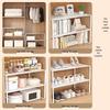 Expandable Wardrobe and Kitchen Organizer: Layered Shelves, Closet Dividers, Shoe Rack, and Gadget Storage