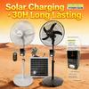 Ventilator electric DC alimentat cu energie solară, de 18 inci, cu power bank detașabil – Ventilator de podea 3-în-1