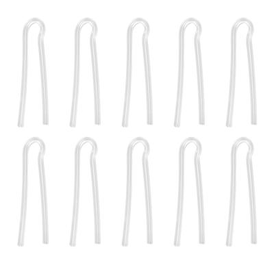 10PCS BTE Preformed Sound Tube Silicone Replacement Accessory Sound Aid Replacement Tube R Shape Tube Flat Tip
