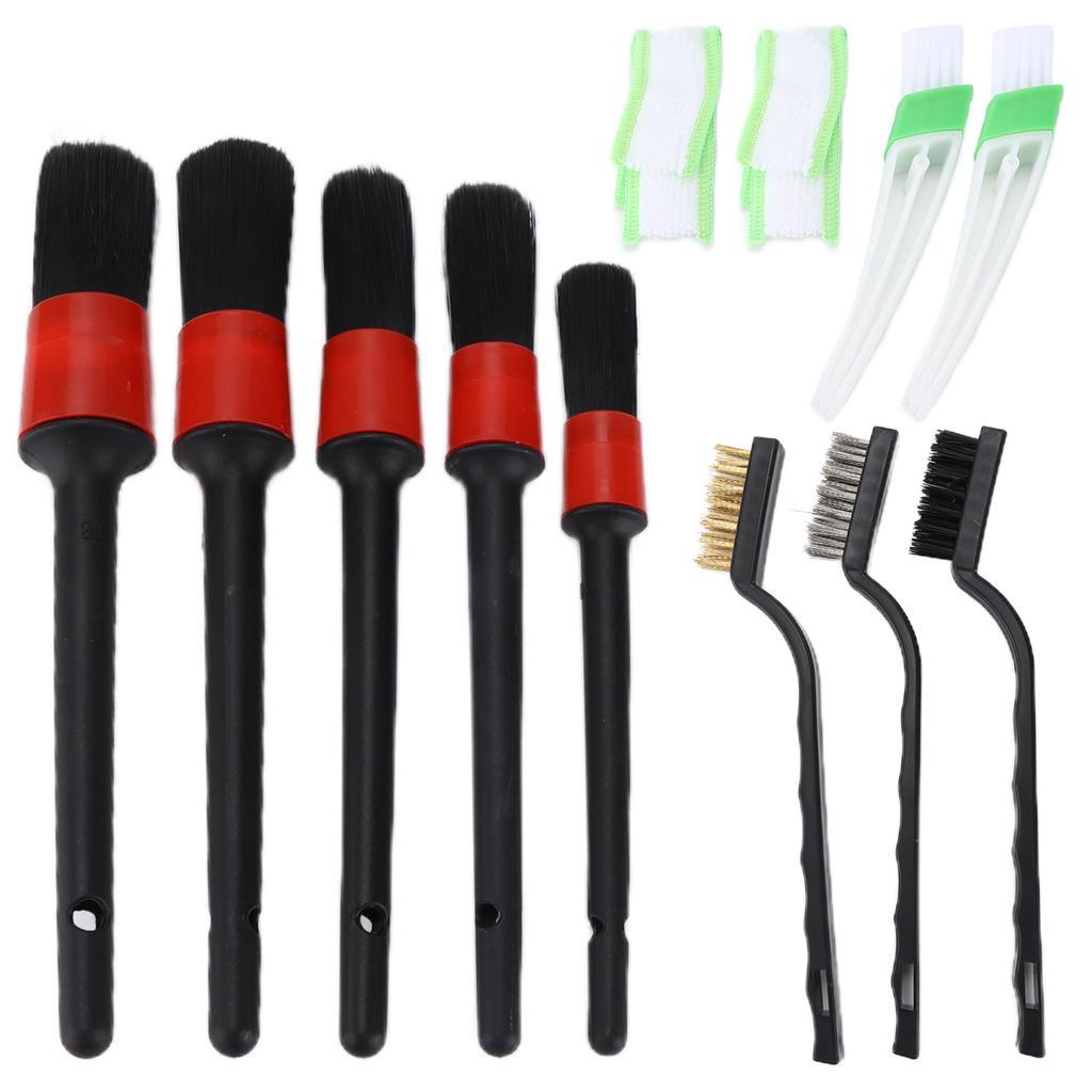 12pcs Car Detailing Brushes Auto Wheel Cleaning Tool Kit for Interior Exterior Dashboard Seat