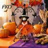 Hochwertige Halloween-Dekoration Hexe Puppe mit Besen, Kleine Hängende Figur Spukiger Tüllrock für Spukhaus, Tür Fenster
