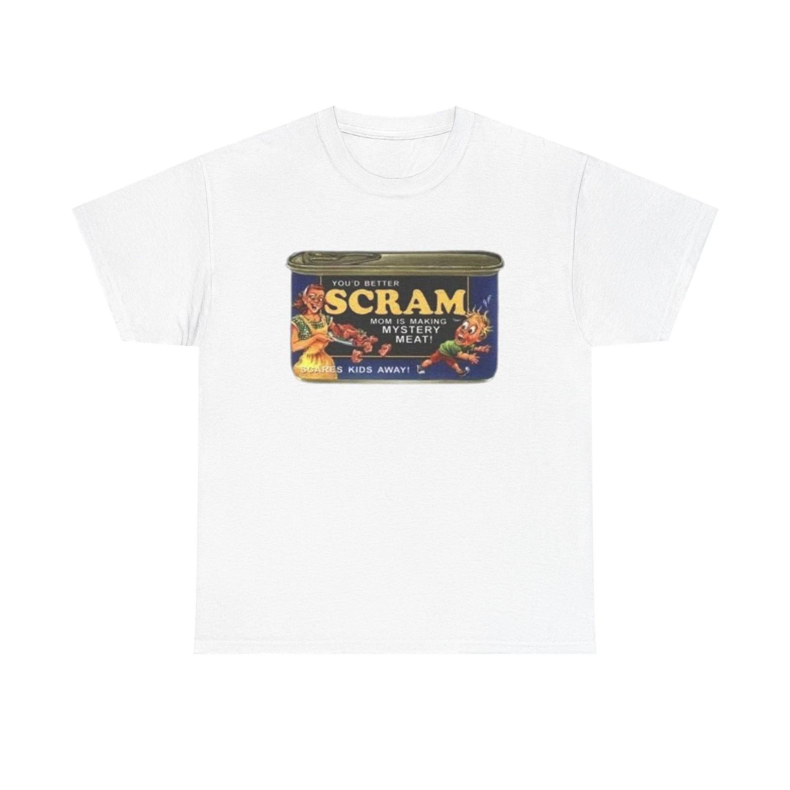 Wacky Packages SCRAM Lunch Meat Printed T shirt Funny SPAM Parody S