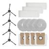 Essential Cleaning Accessories Filter Mop Cloths and Dust Bags with Additional Side Brushes for Conga 13090 Vacuum