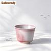 11ml Wabi-sabi Wind Kiln Fambe Red Teacup Ancient Tea Bowl Tea Pair Tea-tasting Fragrance Cup Chazhan Master Cups Tea Set Gift