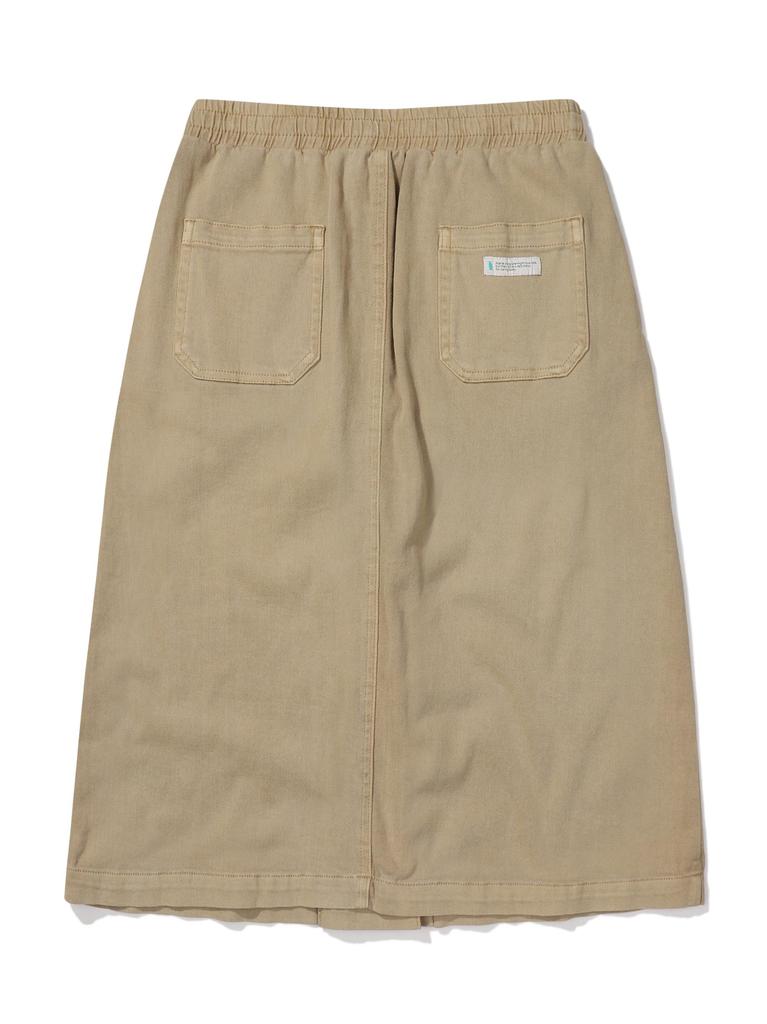 BBC EARTH W Stretch Cotton Skirt_Light Beige