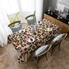 Leopard Texture Polka Dots Tablecloth Holiday Decor Waterproof Rectangular Tablecloths Wedding Decor Table Cover