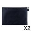 2x Zipper Pouch B5 File Bag Portable Reusable Storage Envelopes Receipts Organizer for