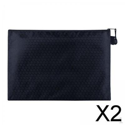 2x Kapsa na zip B5 Taška na spisy Přenosné Opakovaně použitelné Úložné obálky Organizér na účtenky pro