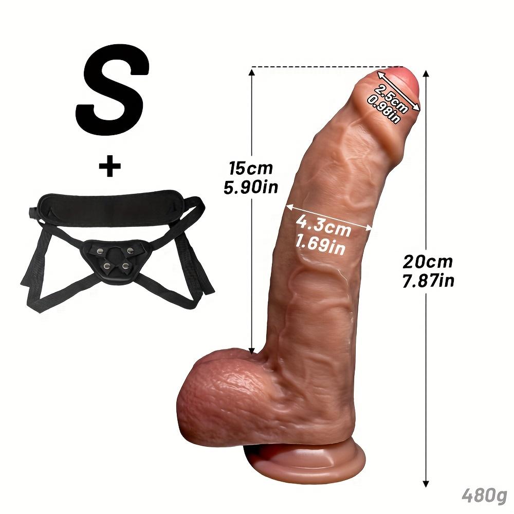 Dildo - Wearable Faux Leather Condom with Suction Cups,Adjustable Size,Realistic Pad,Multiple Options,G-Spot Stimulator for Women & Couples Adult Toy
