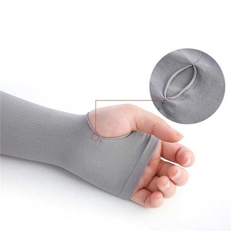 1Pair Arm Sleeves Summer Sun UV Protection Ice Cool Biking Running Fishing Driving Arm Cover Warmers for Men and Women