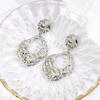 Women Concave Convex Texture All Matching Long Ear Stud Earring