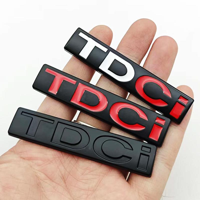 3D Metal Car Styling Logo TDCI Badge Sticker Rear Trunk Emblem Fender Side Decals For Frod Focus Mondeo Fiesta Kuga Accessories